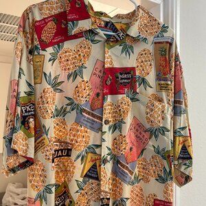 Reyn Spooner Joe Kealoha Aloha Shirt Pineapples All Over